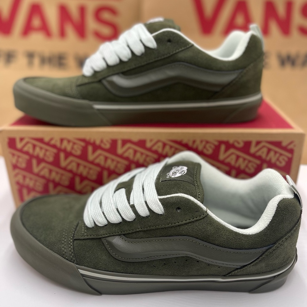 Vans Men’s Knu Skool
Utility Mono Olive Sneakers 
VN000CRPOLV